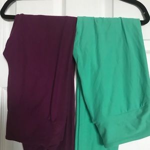 Set of 2 OS solid lularoe leggings